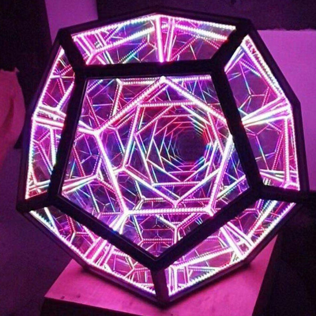 Infinity Dodecahedron Color Art Light – Fantasy Geometry Space LED Art Lamp, USB Night Light, Unique Girlfriend Decoration Night Lamp - DormVibes