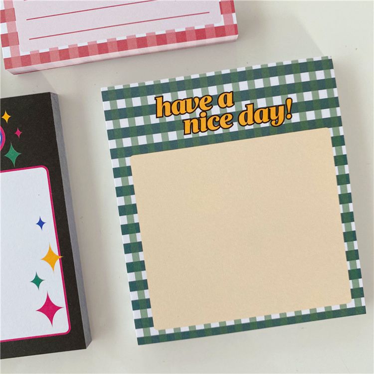 INS Retro American 50-Page Memo Pad: Kawaii Stamp Sticky Notes, Portable Notepad for School, Office and Stationery Supplies - DormVibes