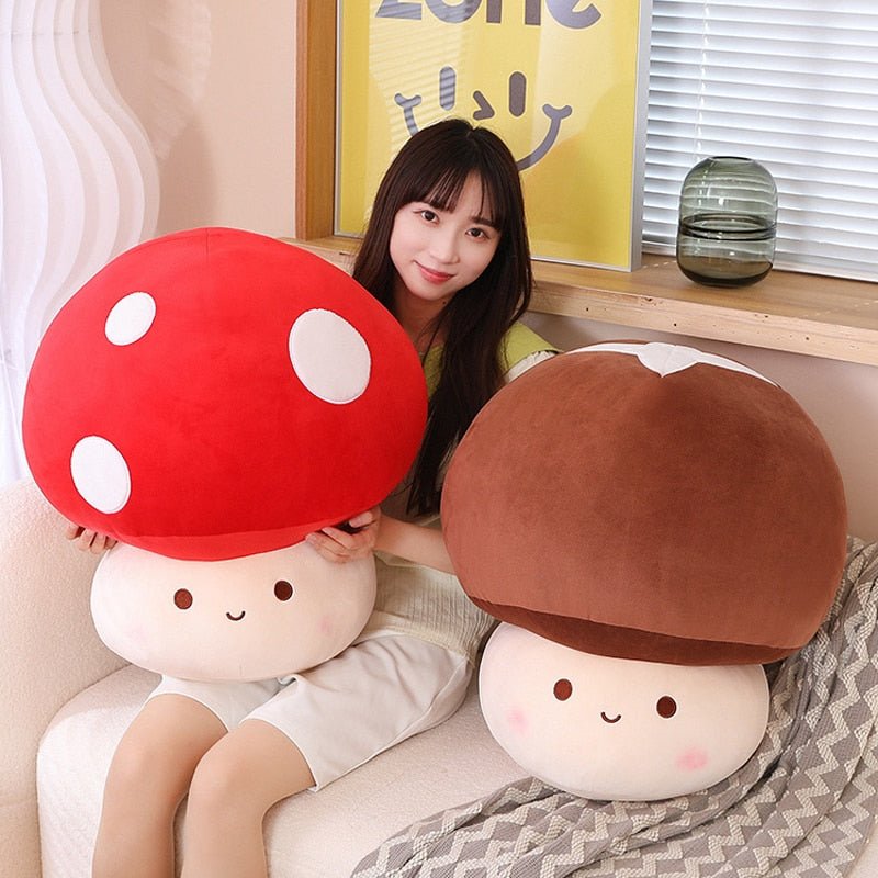Kawaii Mushroom Plush Dolls Pillow Toys for Home Decor - DormVibes