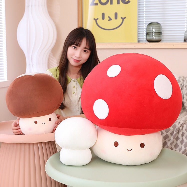 Kawaii Mushroom Plush Dolls Pillow Toys for Home Decor - DormVibes