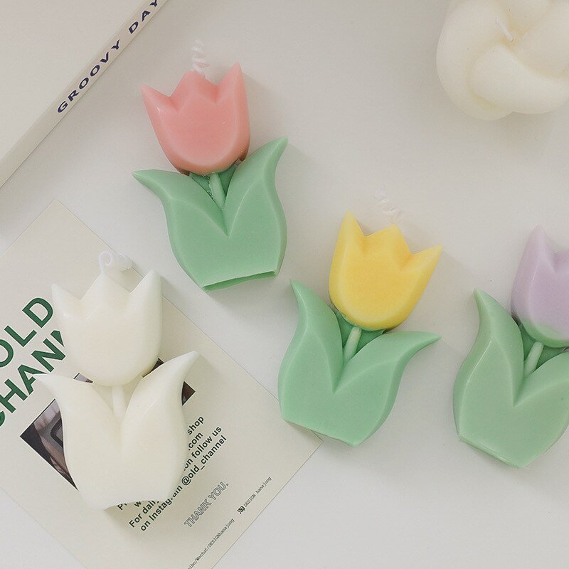 Korean Tulip Scented Candles - Fragrant Floral Delights for Inspiring Home Decor and Desktop Ornament - DormVibes