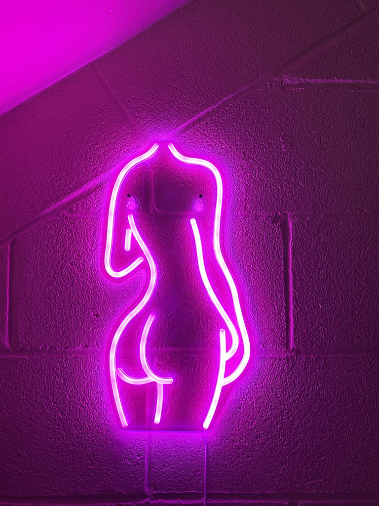 Lady Behind Neon Sign - DormVibes