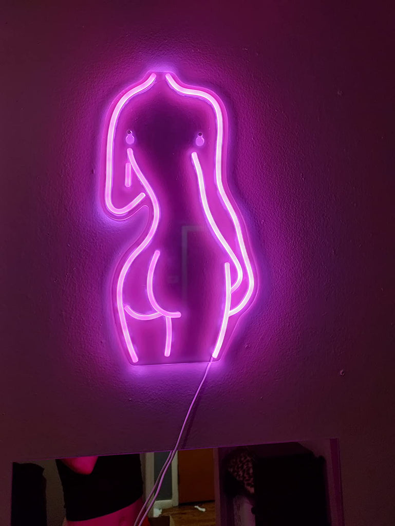 Lady Behind Neon Sign - DormVibes