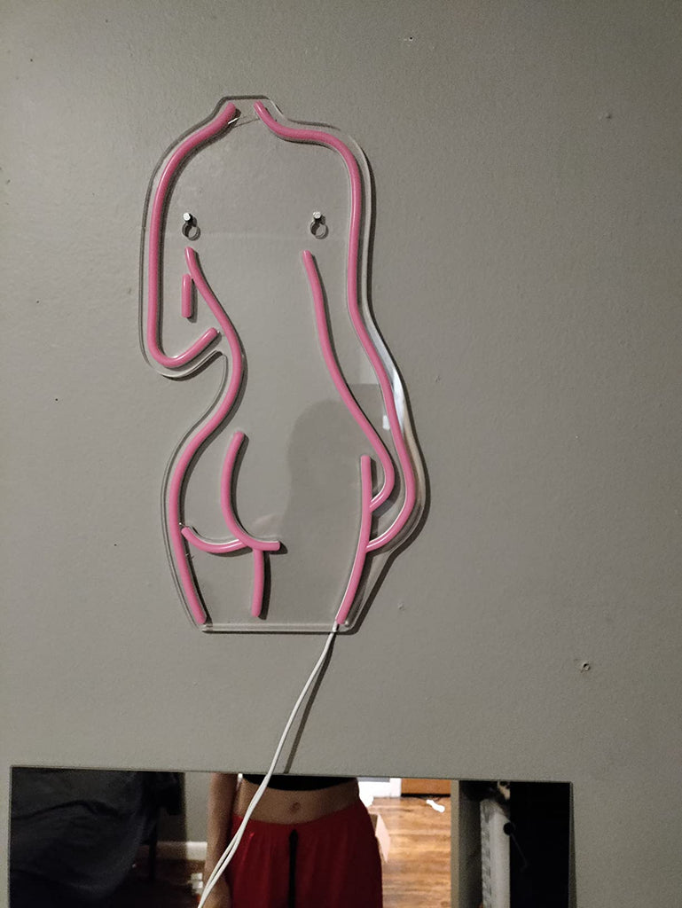 Lady Behind Neon Sign - DormVibes