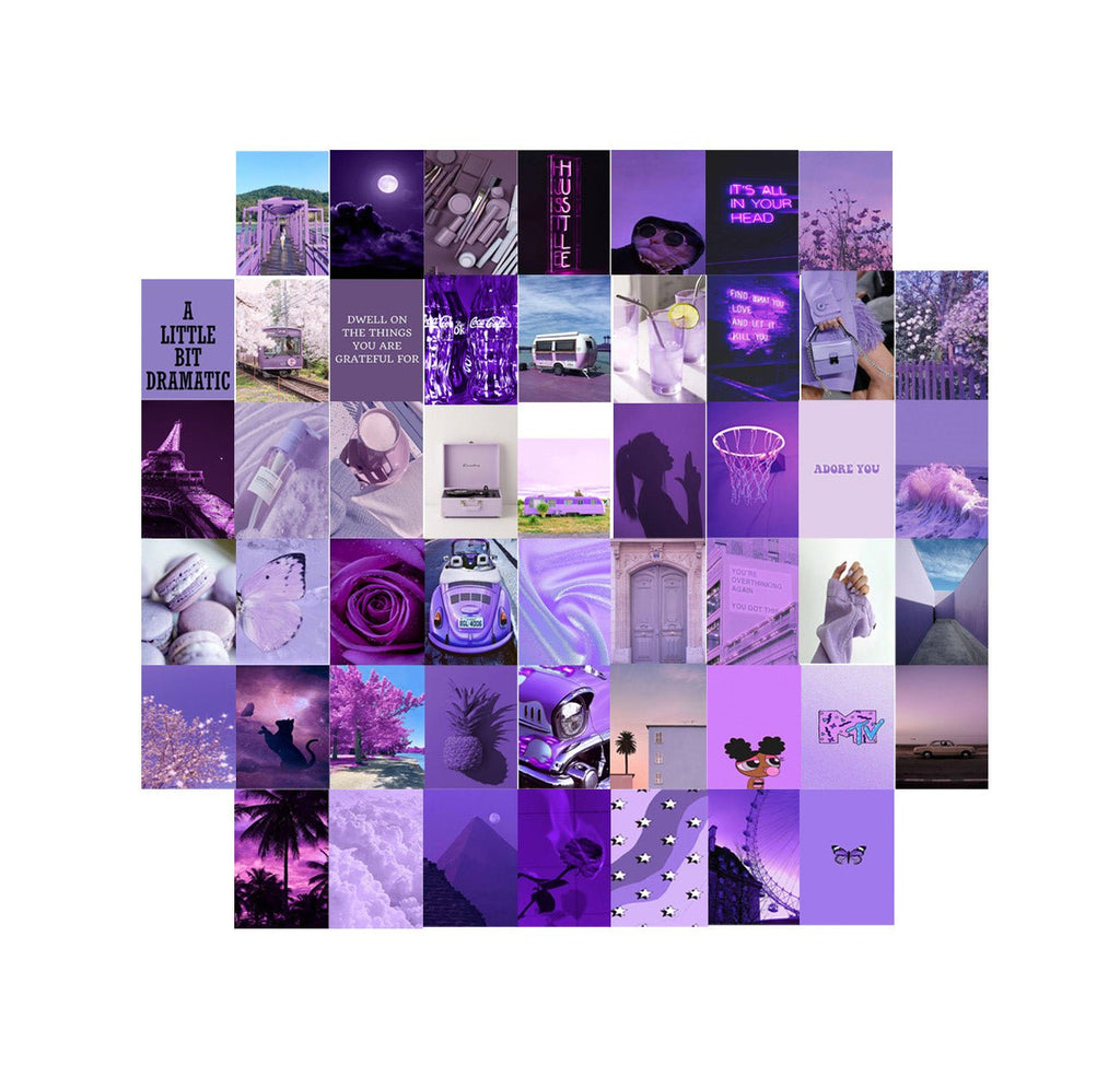 Lavender Lights Collage Kit - DormVibes