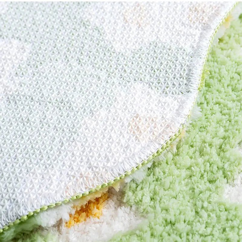 Lawn Moss & Daisy Tufted Cute Rugs: Soft Fluffy Bedside Charm - DormVibes