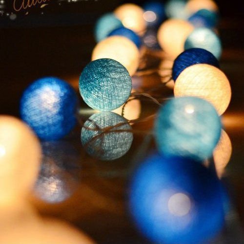 LED Cotton Ball Garland String Lights - DormVibes