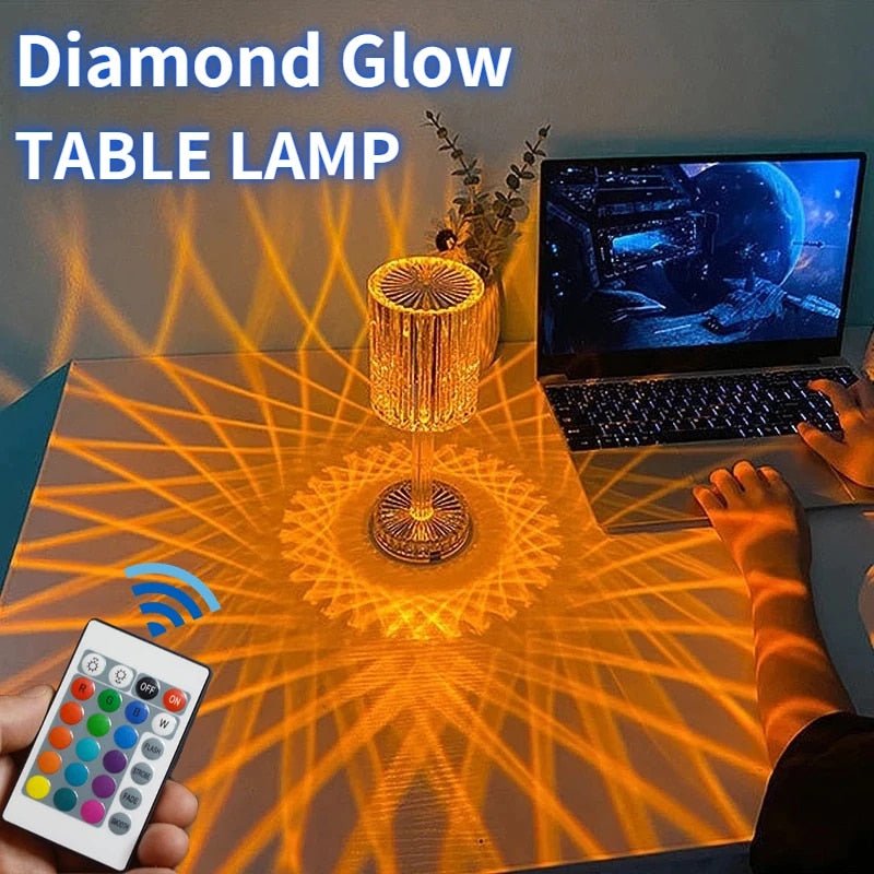 Diamond Glow Crystal Night Lamp