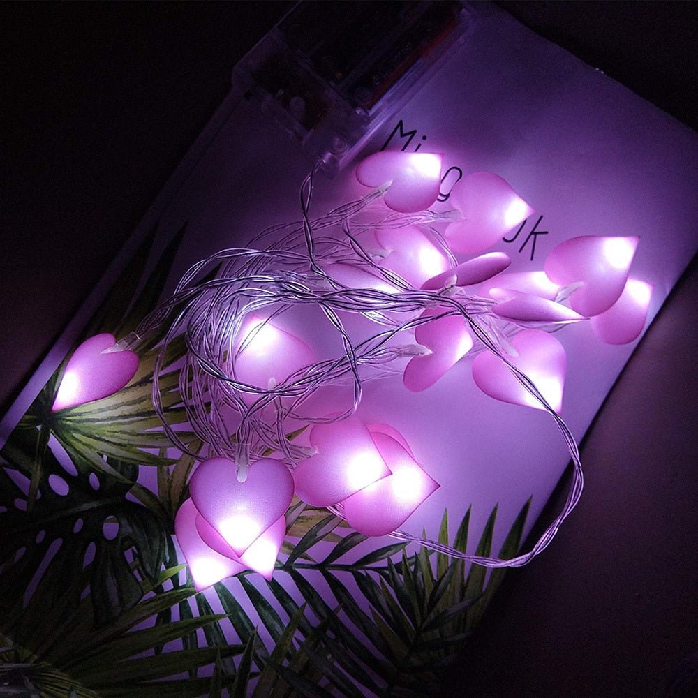 LED Heart Shape String Lights - DormVibes