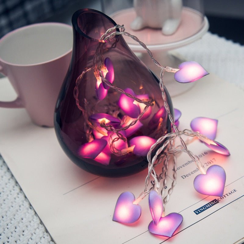 LED Heart Shape String Lights - DormVibes