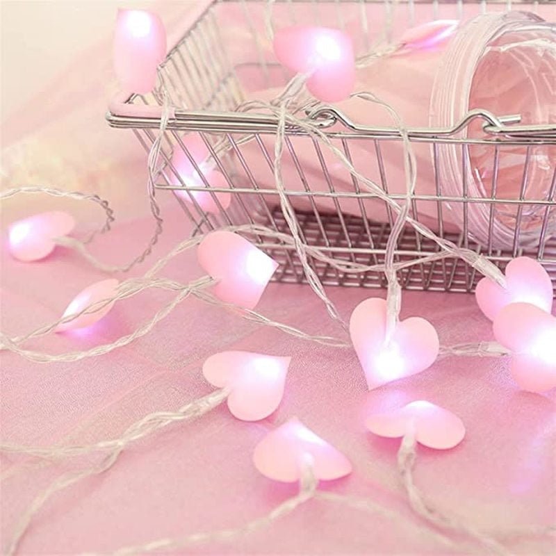 LED Heart String Lights - DormVibes