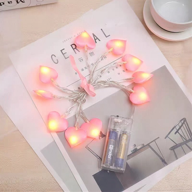 LED Heart String Lights - DormVibes