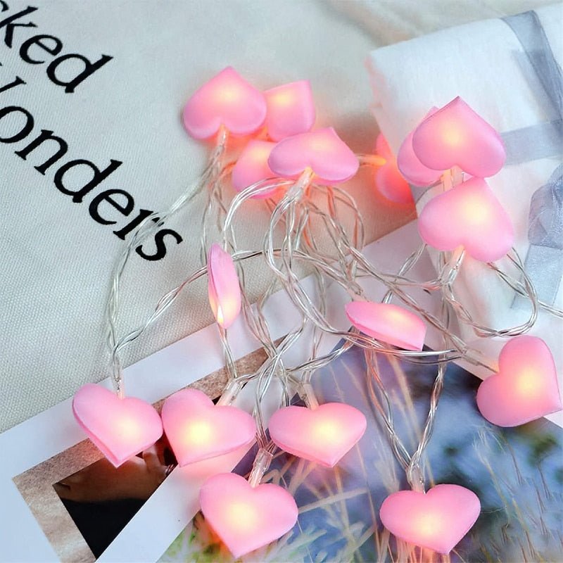 LED Heart String Lights - DormVibes