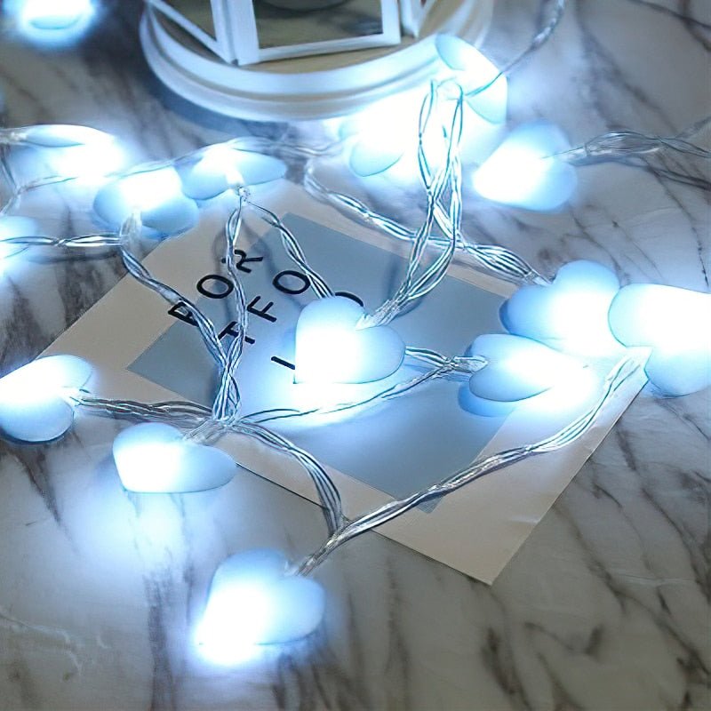 LED Heart String Lights - DormVibes