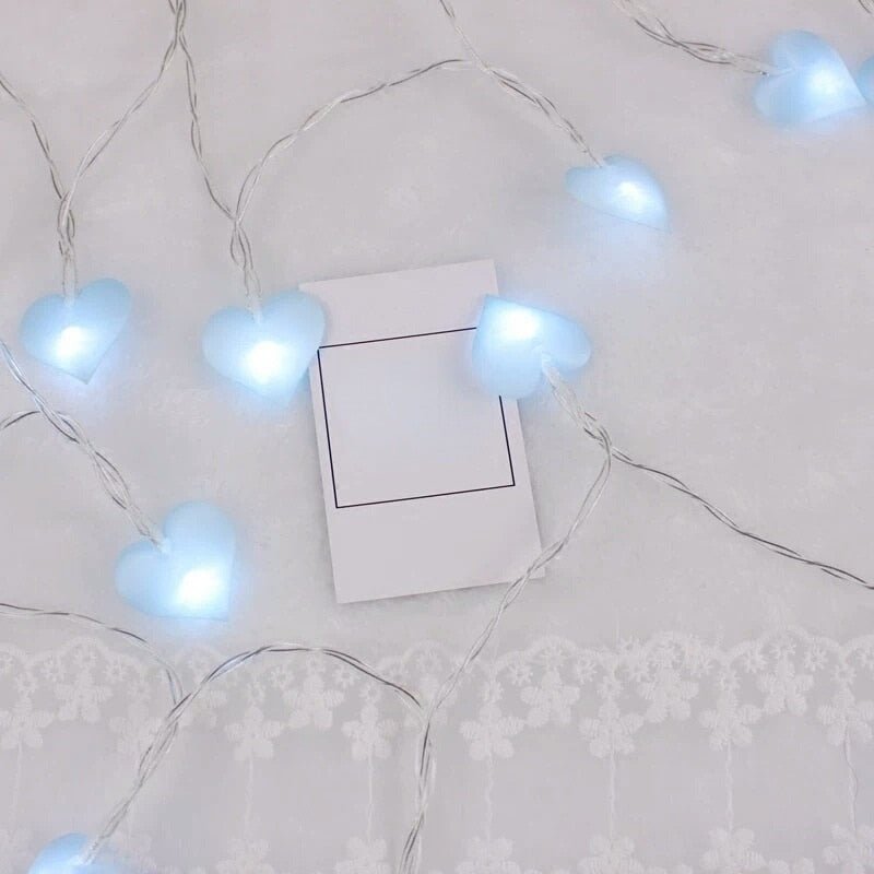 LED Heart String Lights - DormVibes