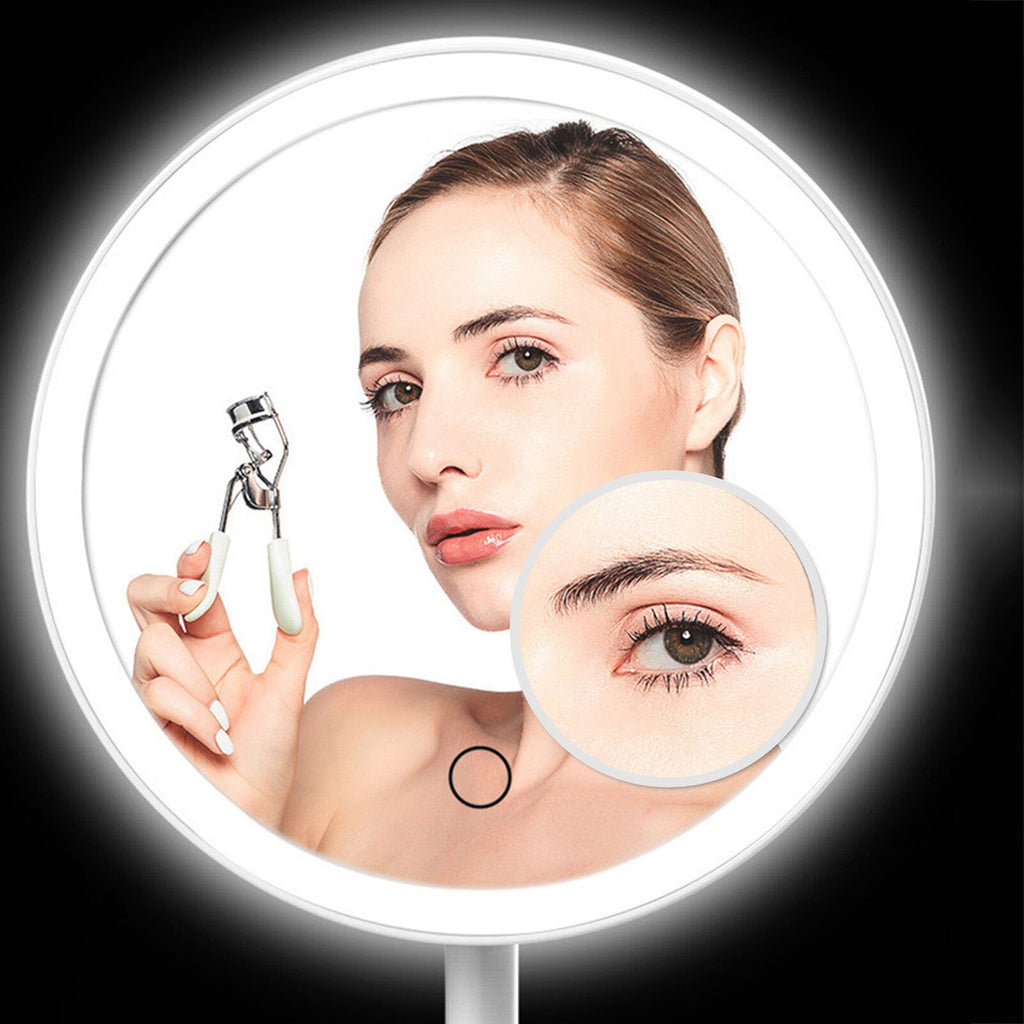 LED-Lit Makeup Mirror: Beauty Ring Light Mirror for Dressing Tables, Photo Fill Light Tool, Small Mirrors for Beauty Routine - DormVibes
