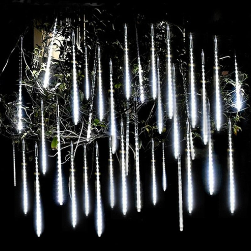 LED Meteor Shower Fairy String Curtain Ceiling Lights - DormVibes