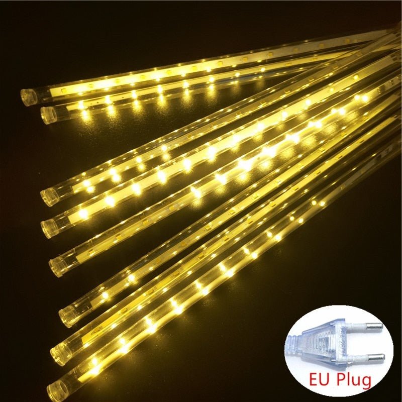 LED Meteor Shower Fairy String Curtain Ceiling Lights - DormVibes