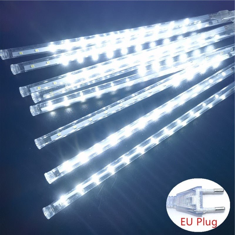 LED Meteor Shower Fairy String Curtain Ceiling Lights - DormVibes