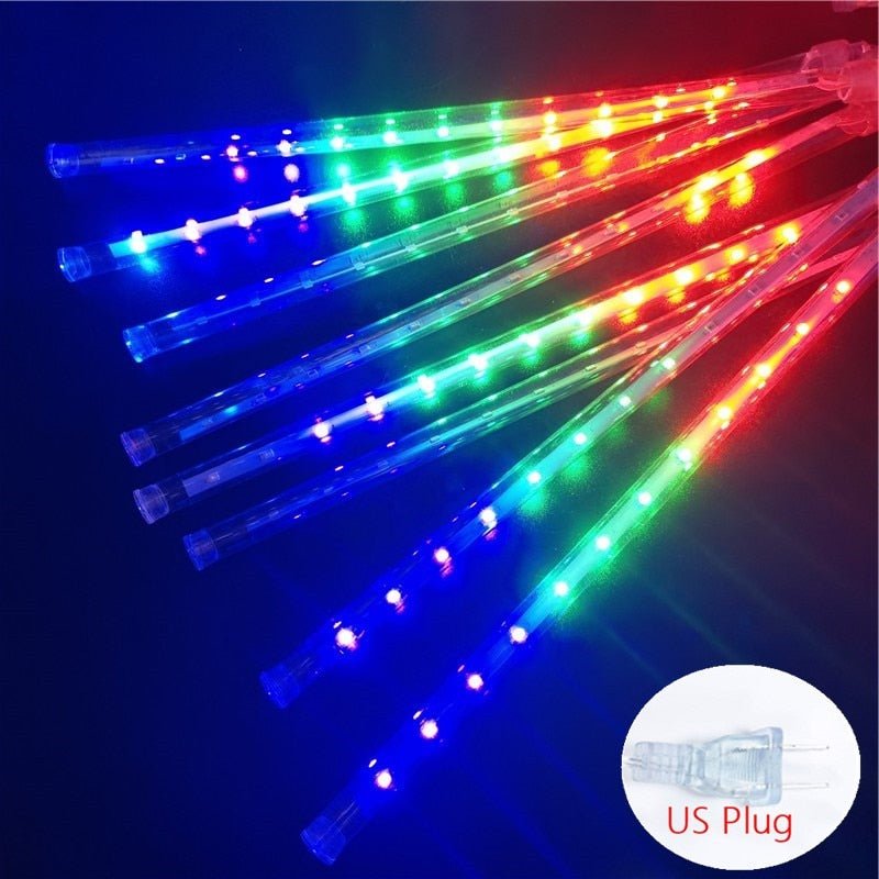 LED Meteor Shower Fairy String Curtain Ceiling Lights - DormVibes