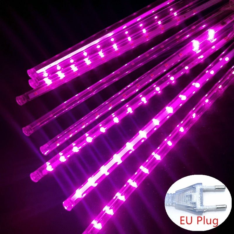 LED Meteor Shower Fairy String Curtain Ceiling Lights - DormVibes