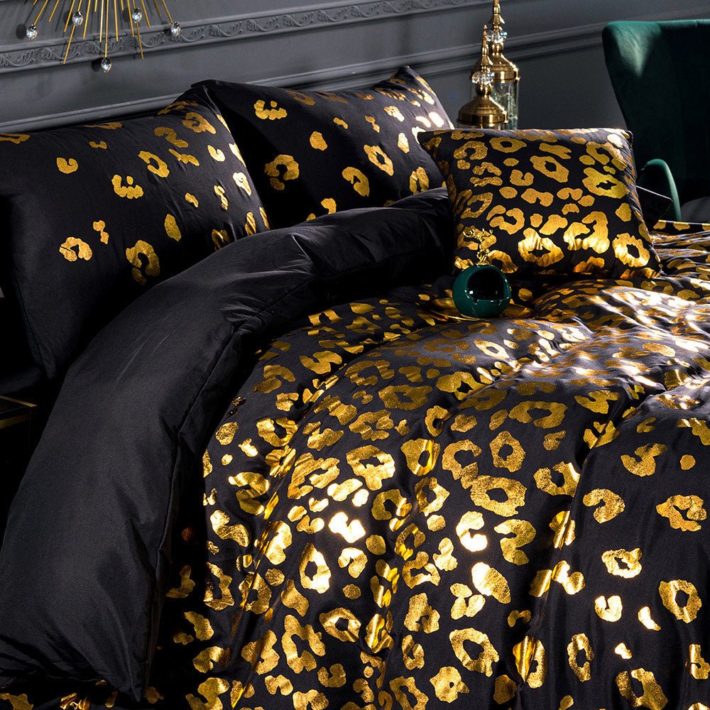 Leopard Glam Bed Set - DormVibes