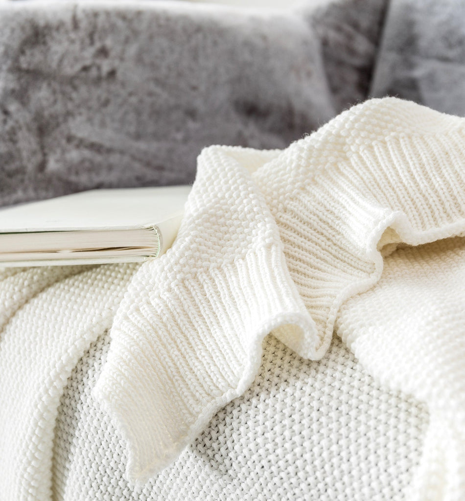 Lightweight Knitted Throw Blanket - DormVibes