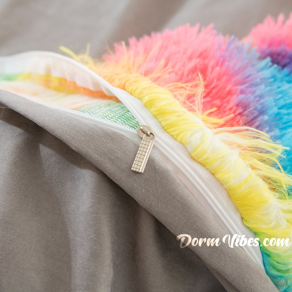 Lightweight Multicolor Pluffy™ Tie-Dyed Bed Set - DormVibes