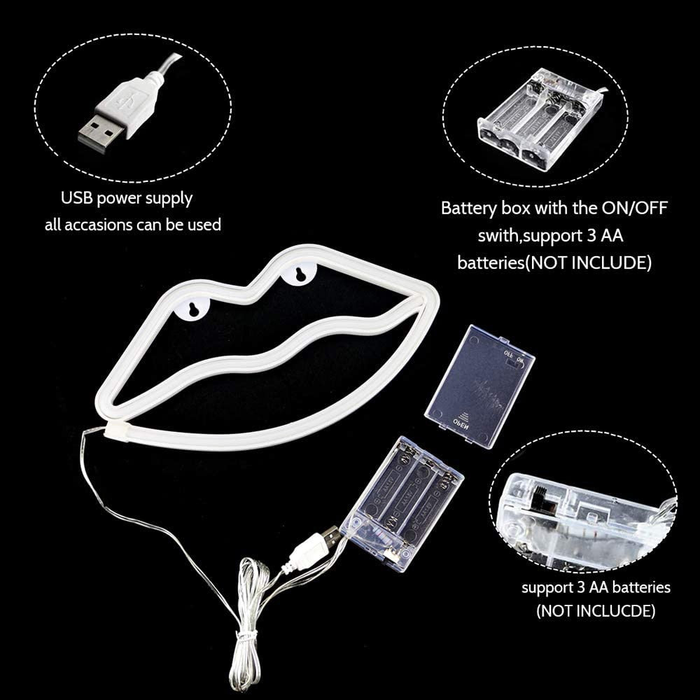 Lips Neon Sign - DormVibes