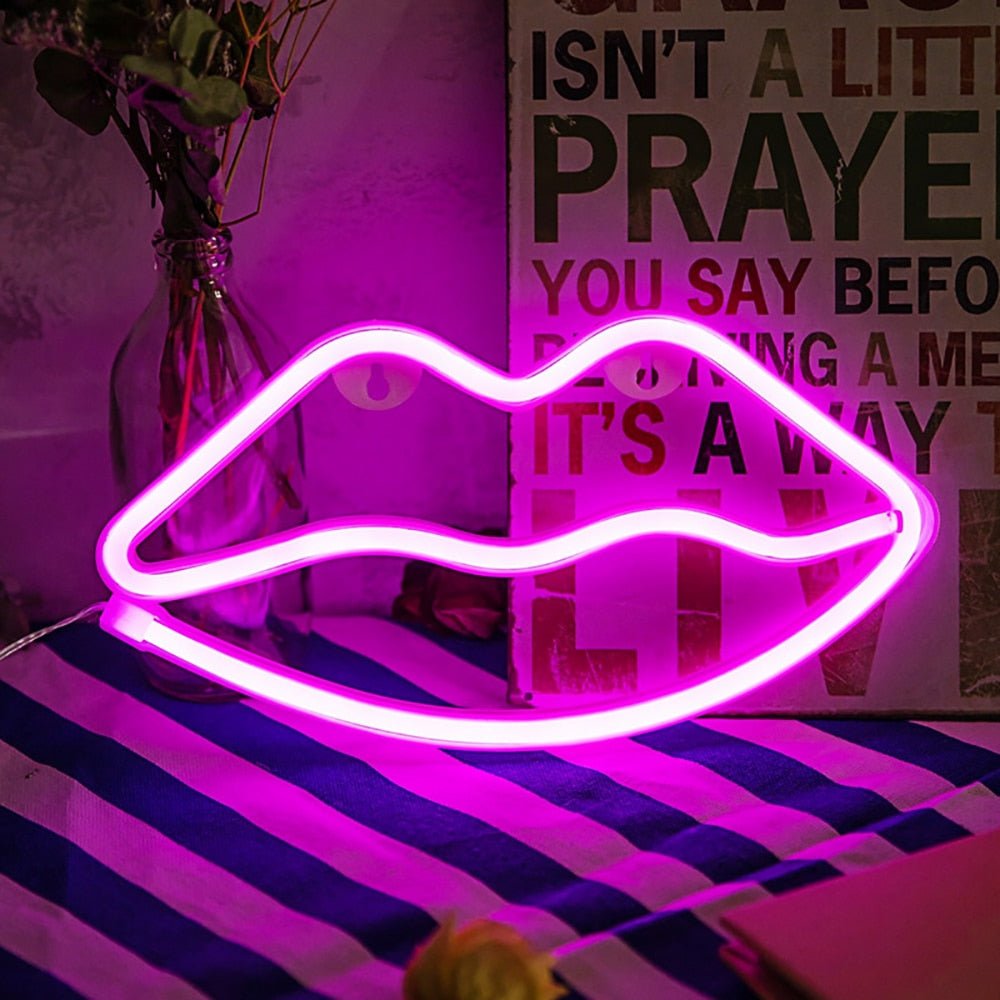 Lips Neon Sign - DormVibes