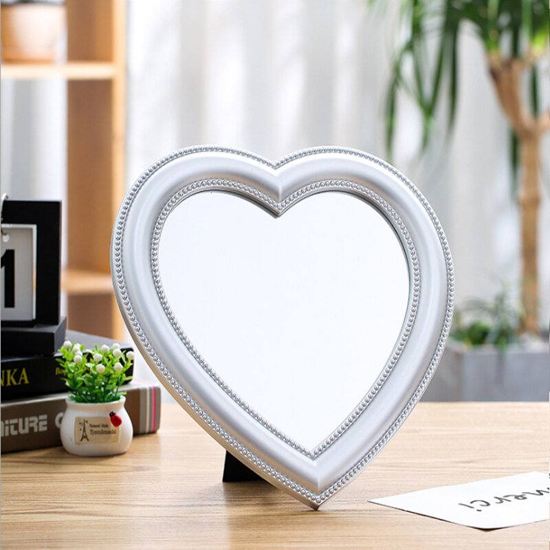 Love Mirror: Heart-Shaped Desktop and Wall-Mounted Dual Purpose Makeup Mirror, Perfect Girl's Room Wall Decoration - DormVibes