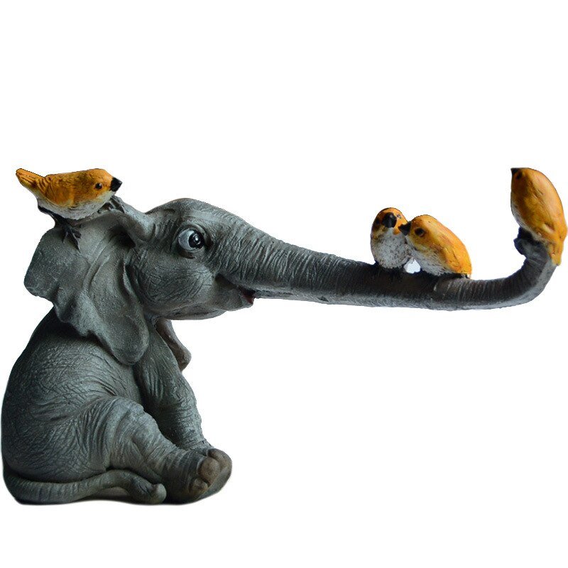 Lucky Elephant Figurines Desk Oranment - DormVibes