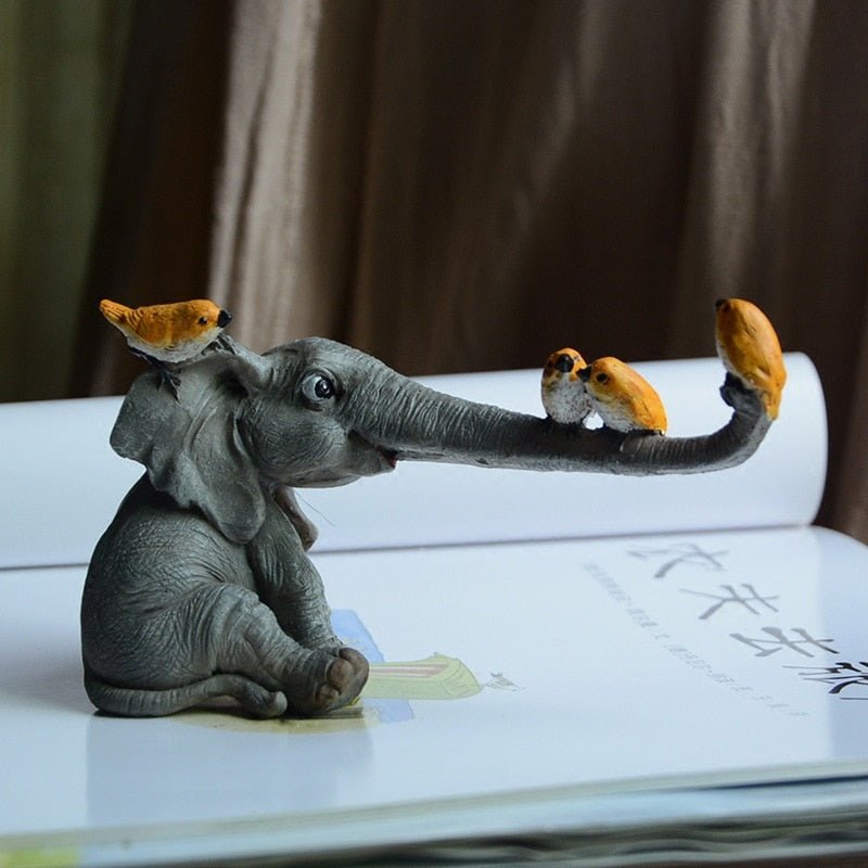 Lucky Elephant Figurines Desk Oranment - DormVibes