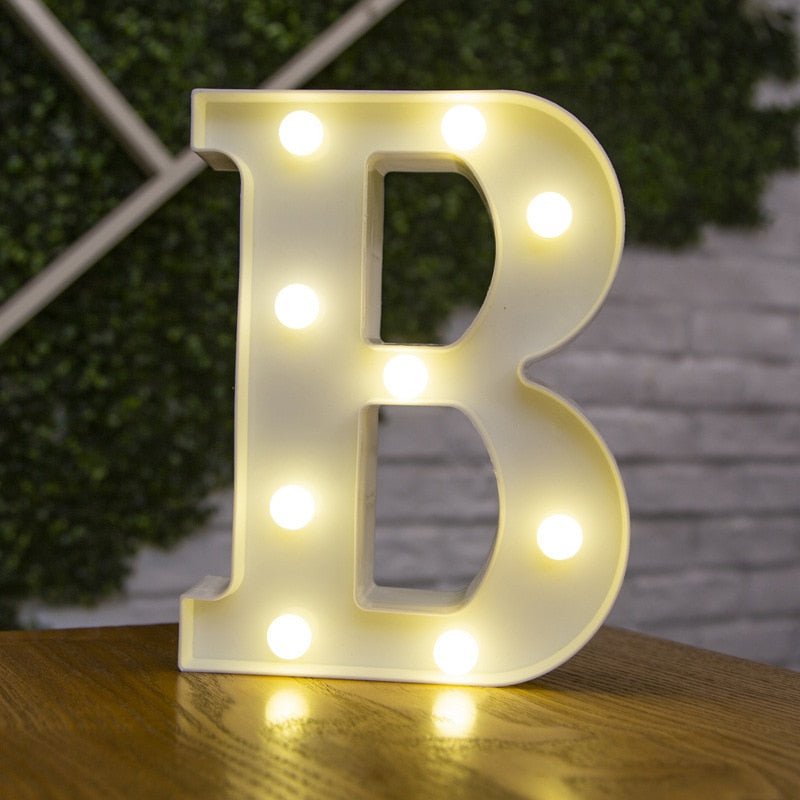 Luxury Alphabet Letter LED Lights – Luminous Number Lamp, Battery Night Light, Home, Wedding, Birthday, Christmas Party Decoration - DormVibes