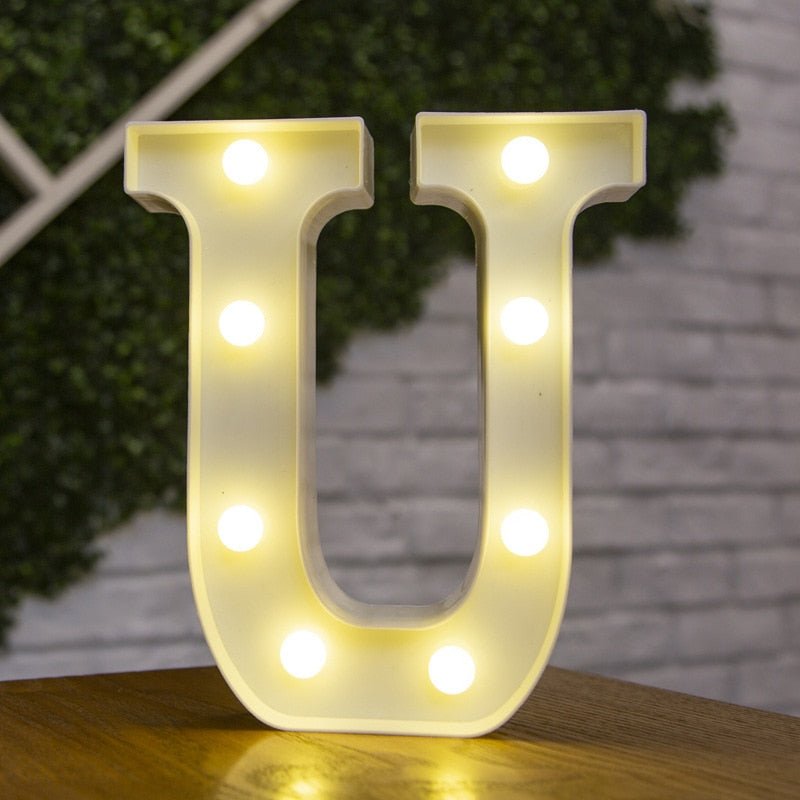 Luxury Alphabet Letter LED Lights – Luminous Number Lamp, Battery Night Light, Home, Wedding, Birthday, Christmas Party Decoration - DormVibes