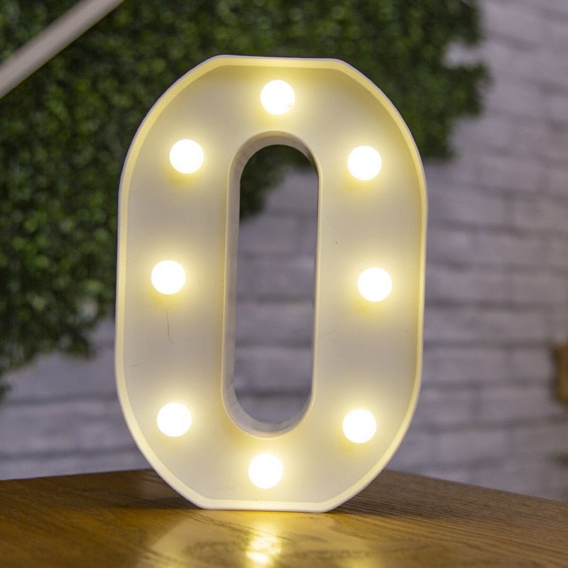 Luxury Alphabet Letter LED Lights – Luminous Number Lamp, Battery Night Light, Home, Wedding, Birthday, Christmas Party Decoration - DormVibes