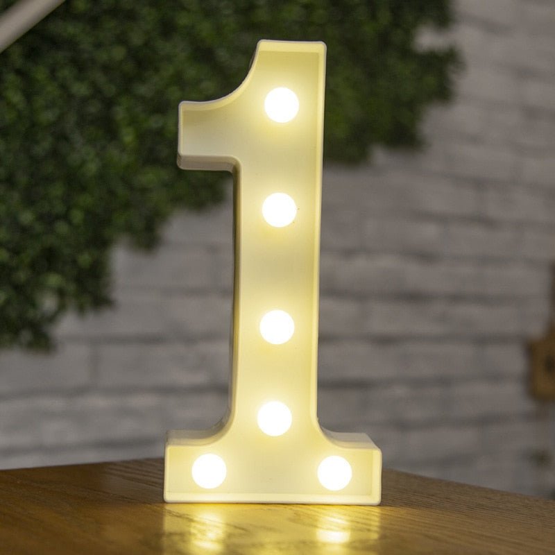 Luxury Alphabet Letter LED Lights – Luminous Number Lamp, Battery Night Light, Home, Wedding, Birthday, Christmas Party Decoration - DormVibes