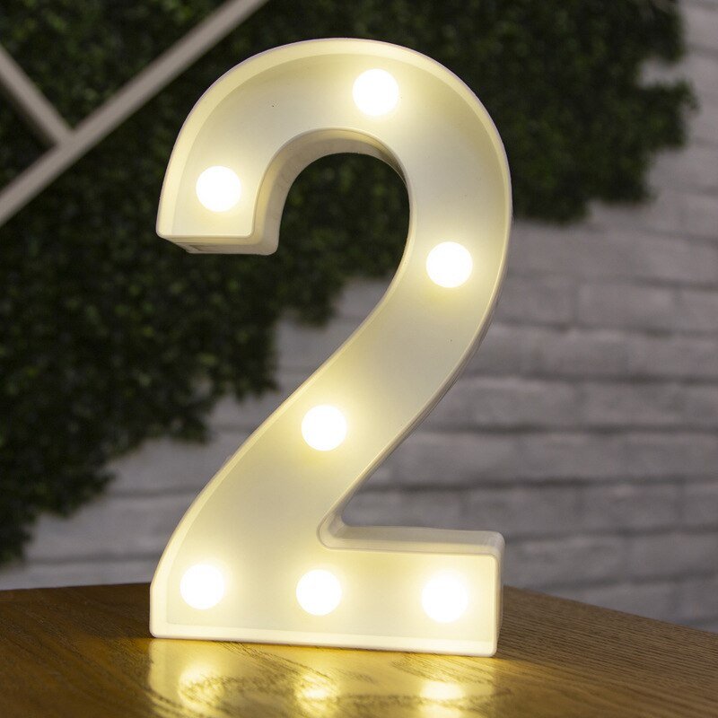 Luxury Alphabet Letter LED Lights – Luminous Number Lamp, Battery Night Light, Home, Wedding, Birthday, Christmas Party Decoration - DormVibes