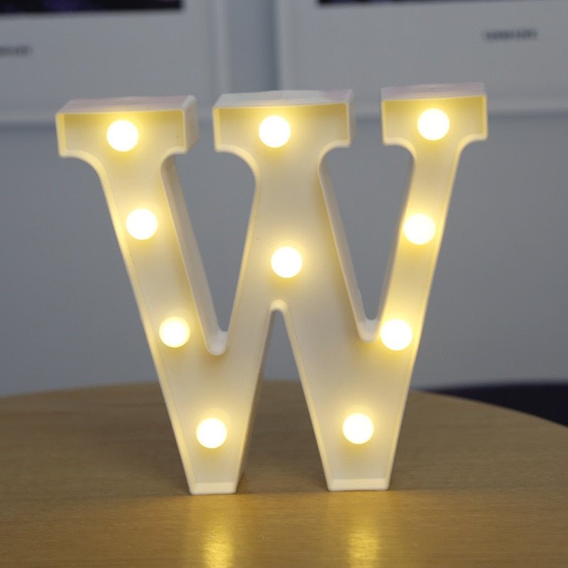 Luxury Alphabet Letter LED Lights – Luminous Number Lamp, Battery Night Light, Home, Wedding, Birthday, Christmas Party Decoration - DormVibes