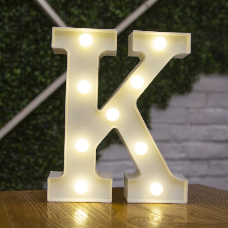 Luxury Alphabet Letter LED Lights – Luminous Number Lamp, Battery Night Light, Home, Wedding, Birthday, Christmas Party Decoration - DormVibes