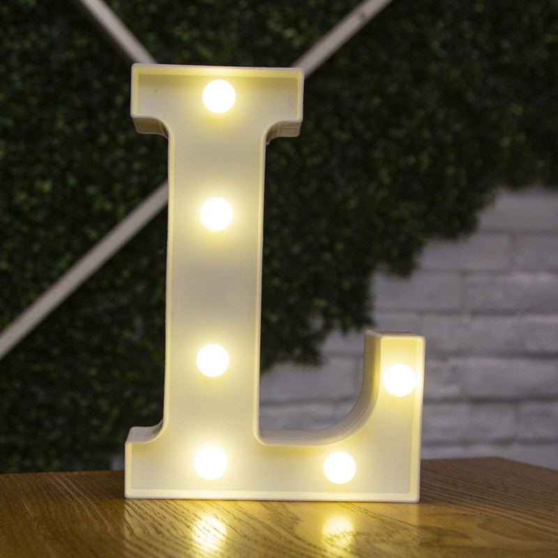 Luxury Alphabet Letter LED Lights – Luminous Number Lamp, Battery Night Light, Home, Wedding, Birthday, Christmas Party Decoration - DormVibes