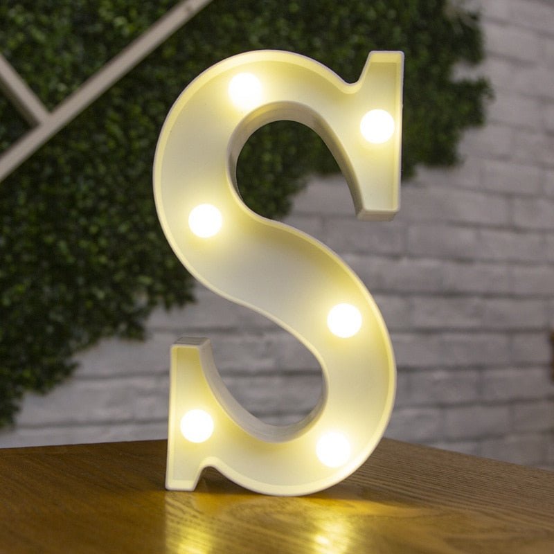 Luxury Alphabet Letter LED Lights – Luminous Number Lamp, Battery Night Light, Home, Wedding, Birthday, Christmas Party Decoration - DormVibes