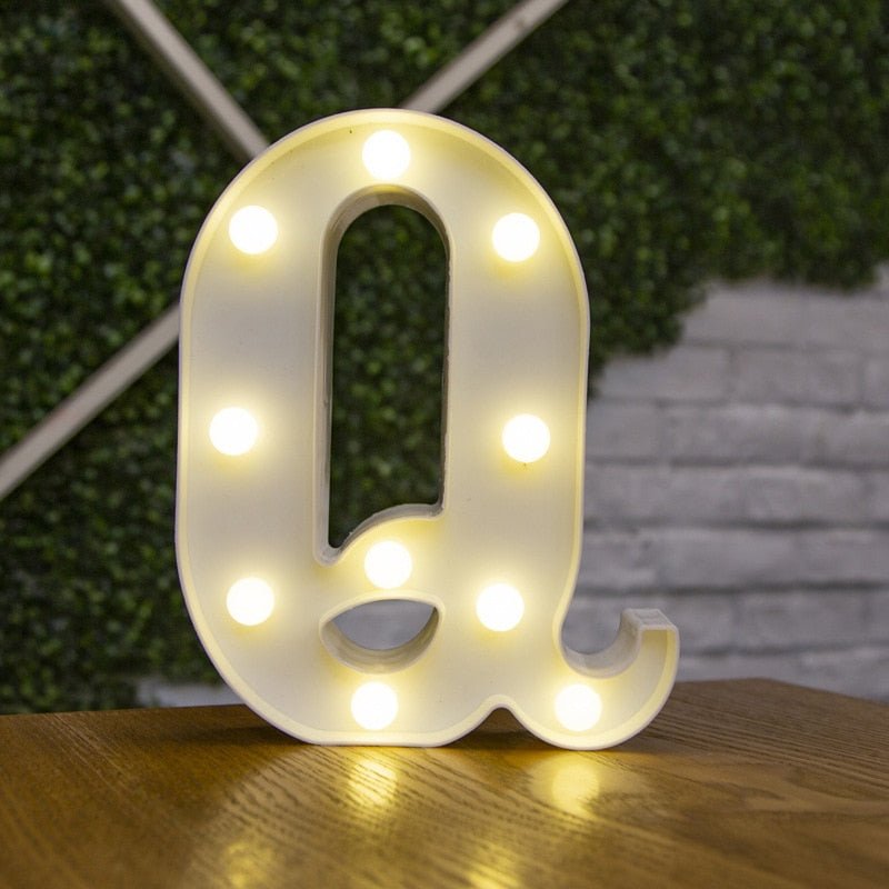 Luxury Alphabet Letter LED Lights – Luminous Number Lamp, Battery Night Light, Home, Wedding, Birthday, Christmas Party Decoration - DormVibes