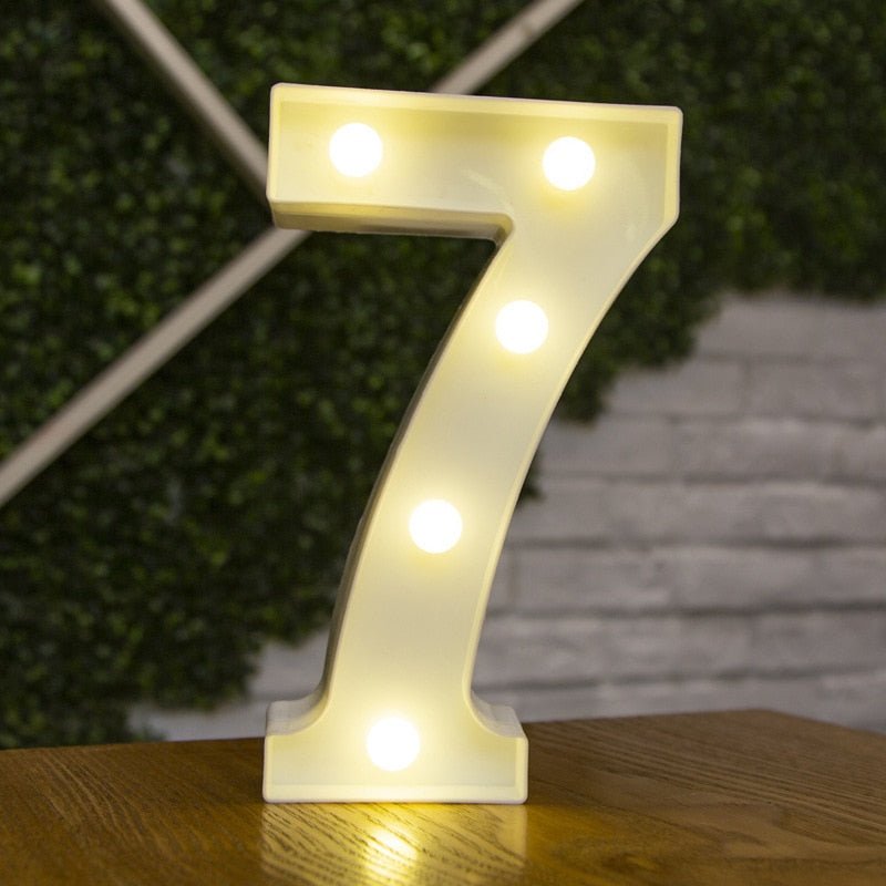 Luxury Alphabet Letter LED Lights – Luminous Number Lamp, Battery Night Light, Home, Wedding, Birthday, Christmas Party Decoration - DormVibes