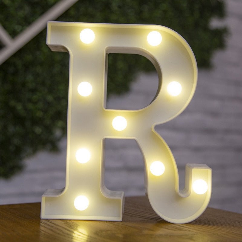 Luxury Alphabet Letter LED Lights – Luminous Number Lamp, Battery Night Light, Home, Wedding, Birthday, Christmas Party Decoration - DormVibes