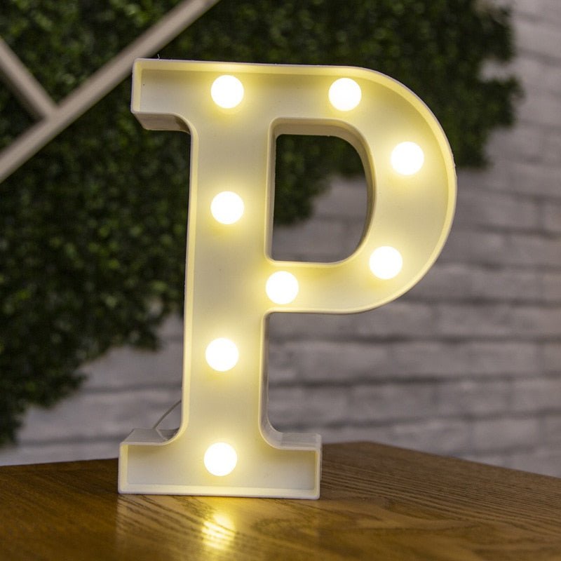 Luxury Alphabet Letter LED Lights – Luminous Number Lamp, Battery Night Light, Home, Wedding, Birthday, Christmas Party Decoration - DormVibes