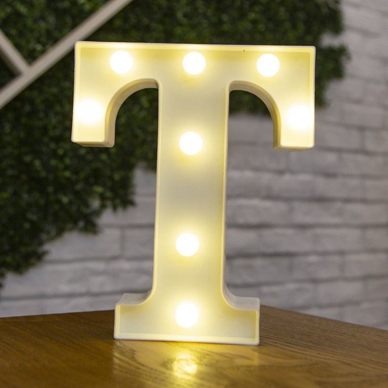 Luxury Alphabet Letter LED Lights – Luminous Number Lamp, Battery Night Light, Home, Wedding, Birthday, Christmas Party Decoration - DormVibes