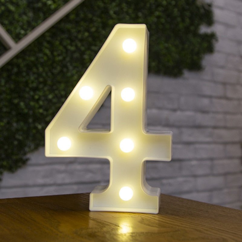 Luxury Alphabet Letter LED Lights – Luminous Number Lamp, Battery Night Light, Home, Wedding, Birthday, Christmas Party Decoration - DormVibes