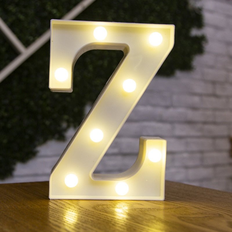 Luxury Alphabet Letter LED Lights – Luminous Number Lamp, Battery Night Light, Home, Wedding, Birthday, Christmas Party Decoration - DormVibes