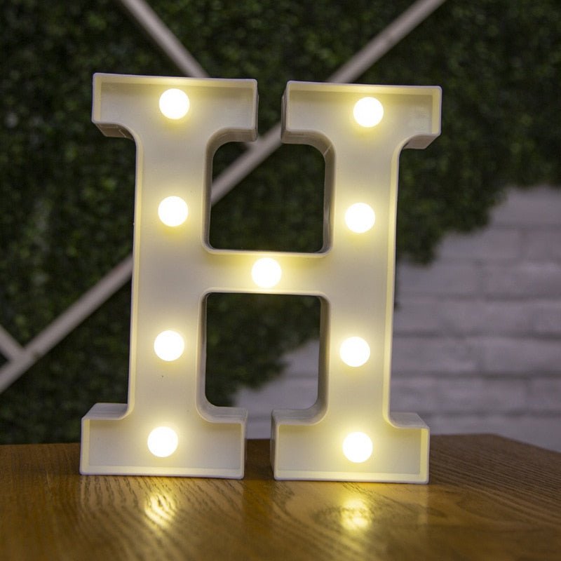 Luxury Alphabet Letter LED Lights – Luminous Number Lamp, Battery Night Light, Home, Wedding, Birthday, Christmas Party Decoration - DormVibes